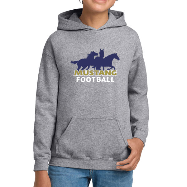 Mustang Football Youth Hoodie Thumbnail